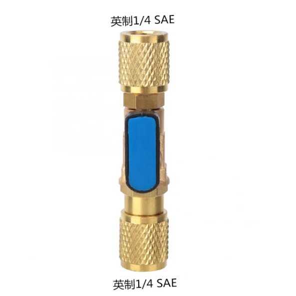 空调冰箱加氟球阀开关 双内丝球阀 1/4sae球阀 空调加液安全阀