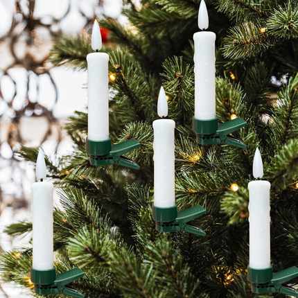 LED夹子电子蜡烛灯遥控开关 圣诞万圣节家居氛围装饰布置道具