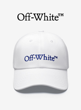 OFF-WHITE™官方旗舰店棒球帽女款刺绣字母纯色白色鸭舌帽遮阳秋