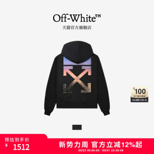 宽松连帽卫衣连帽衫 OFF 新款 情侣装 WHITE™