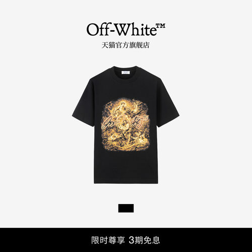 OFF-WHITE™情侣款古典油画人物印花短袖T恤男女同款纯棉潮流上衣
