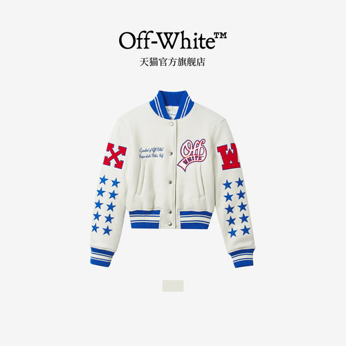 OFF-WHITE™拼色棒球夹克