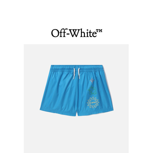 VIRGIL ABLOH™童装 OFF 泳裤 沙滩短裤 AAB002XK WHITE