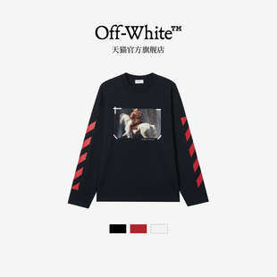OFF-WHITE™情侣装新款圆领长袖T恤个性新年款油画图案装饰上衣