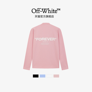 纯棉宽松重磅印花圆领上衣男女同款 t恤新款 white复古脉冲长袖 off