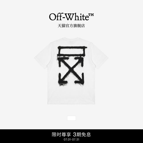 OFF-WHITE™情侣装新款圆领短袖T恤酷感街潮双箭头图案装饰半袖