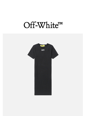 OFF-WHITE c/o VIRGIL ABLOH™女童圆领短袖罗纹连衣裙BER001XK