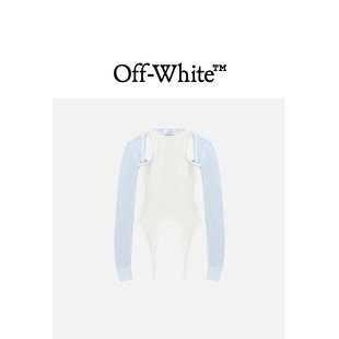 VIRGIL ABLOH™女装 薄毛衣230001XM OFF 渔网镂空修身 WHITE