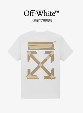 off-white新款圆领短袖T恤图画LOGO设计纯棉宽松短袖上衣男女同款