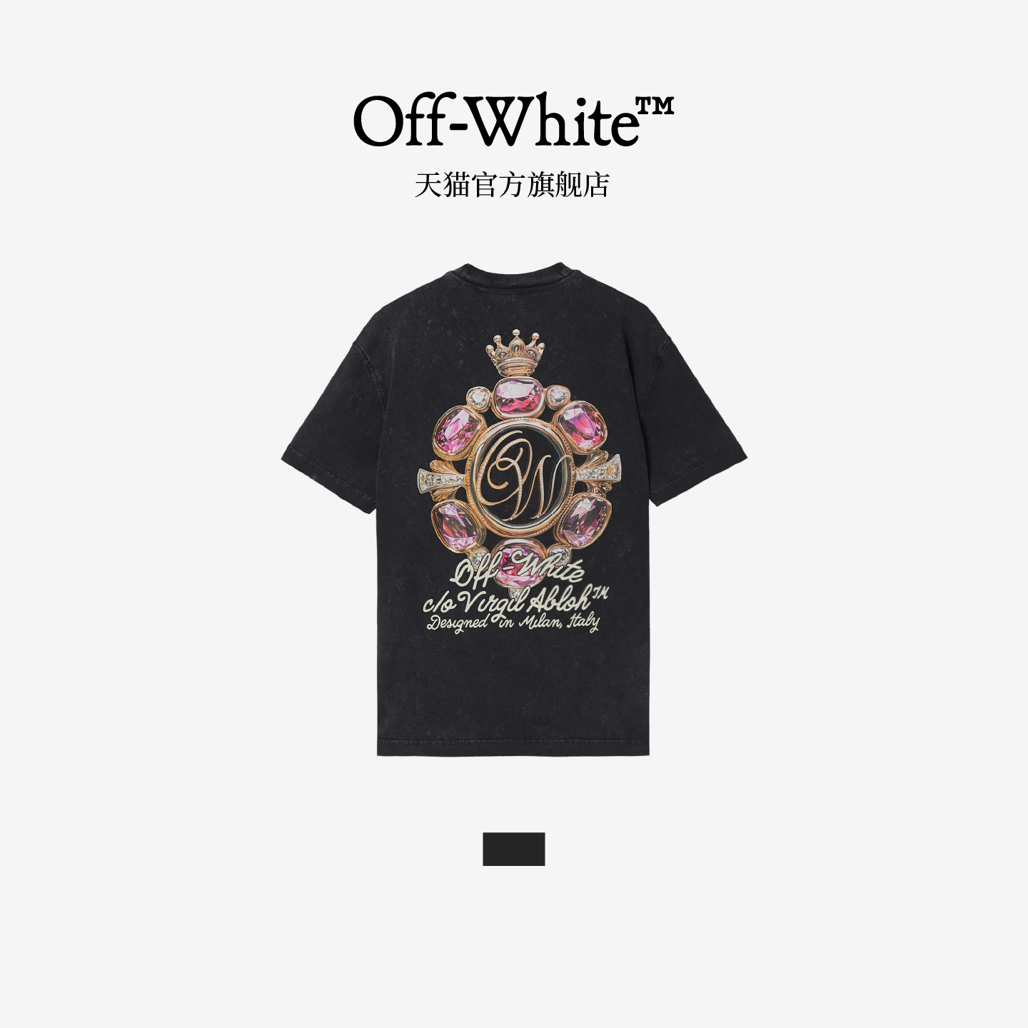 OFF-WHITE™女装新款圆领短袖T恤时髦个性图案装饰半袖A08813WQ