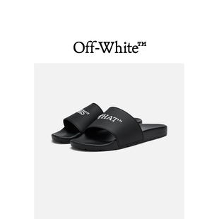 VIRGIL ABLOH™男款 OFF 平底鞋 露趾拖鞋 011OMIMO WHITE