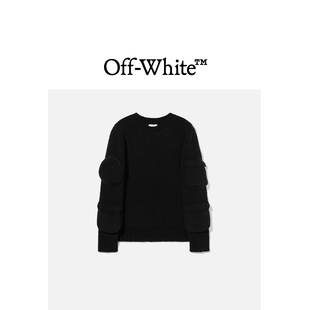VIRGIL ABLOH™男装 潮流有型毛衣0016 OFF 圆领针织衫 WHITE
