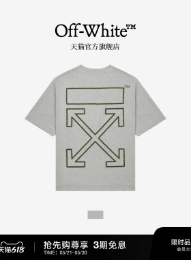 OFF-WHITE™情侣装圆领短袖T恤新款潮牌箭头印花宽松半袖男女同款