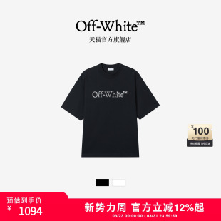 WHITE™情侣装 饰休闲半袖 新款 T恤简约潮流logo装 圆领短袖 OFF