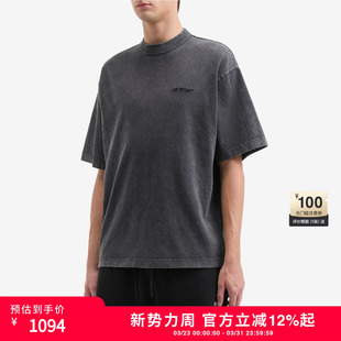 WHITE™情侣装 圆领半袖 新款 T恤酷感个性 磨白做旧水洗短袖 OFF