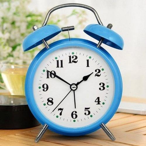 小台表闹钟学生静音卧室床头简约多功能的男生蓝色创意实用儿童红
