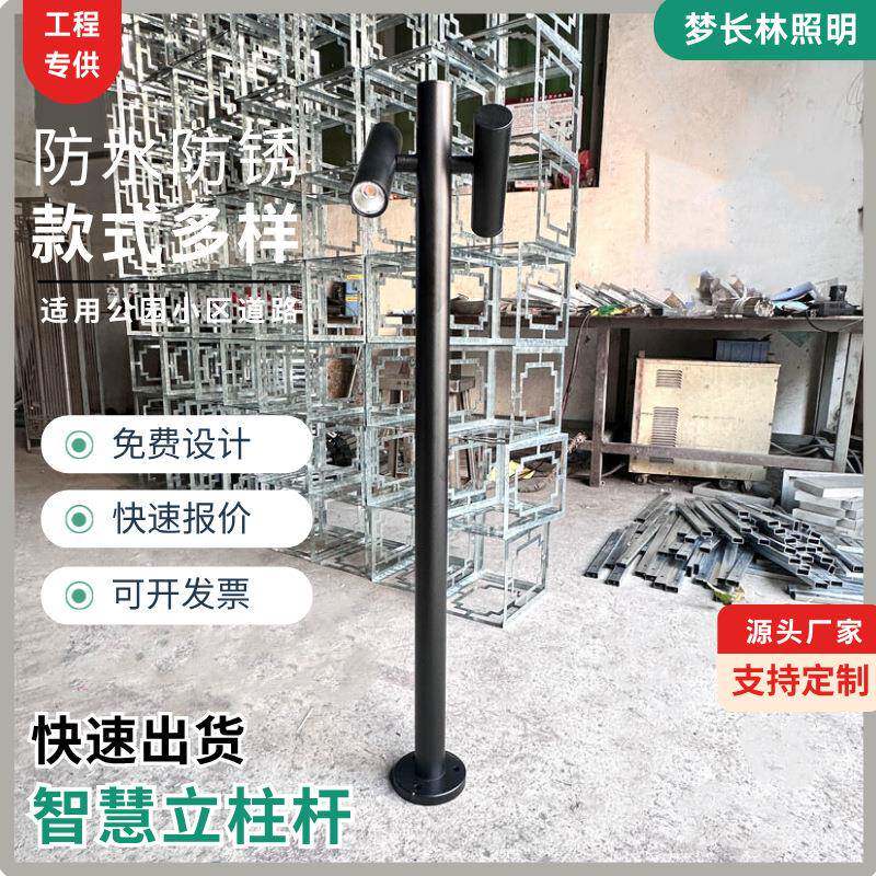 现代草坪灯花园别墅露台草地旋转双头射灯示范区人行道可转向射灯