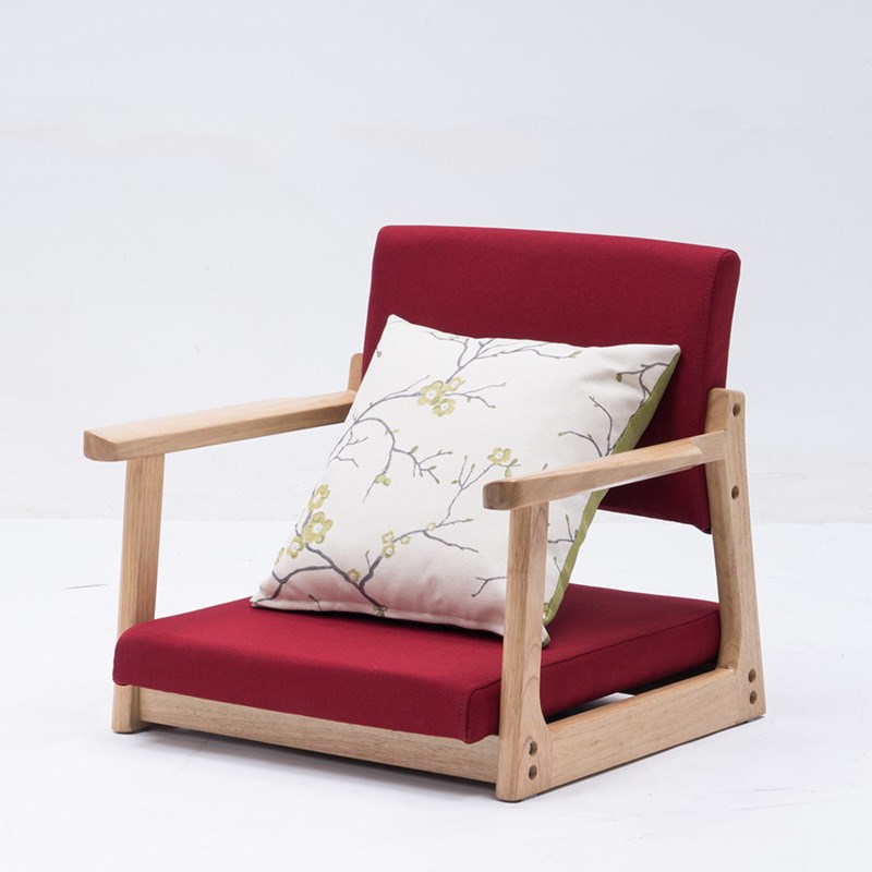 网红榻榻米椅子靠背n椅日式无腿凳子靠椅和室扶手实木飘窗垫床上