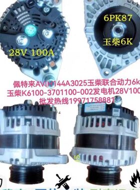 -联柴2佩特来X011合玉K6发电机-0400006125H1力A04kA3柴动玉370Vi