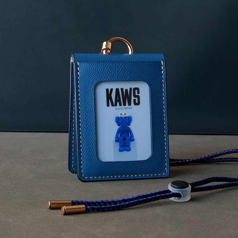 真皮手工挂c脖工作牌胸牌卡套校牌厂牌套高级感饭卡工作证工卡挂