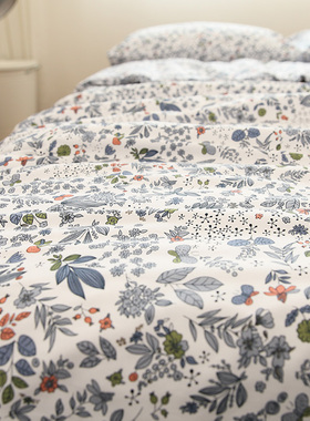 AFISH TAjNG花海清新纯棉全棉床单被套枕套可定做纯棉被罩