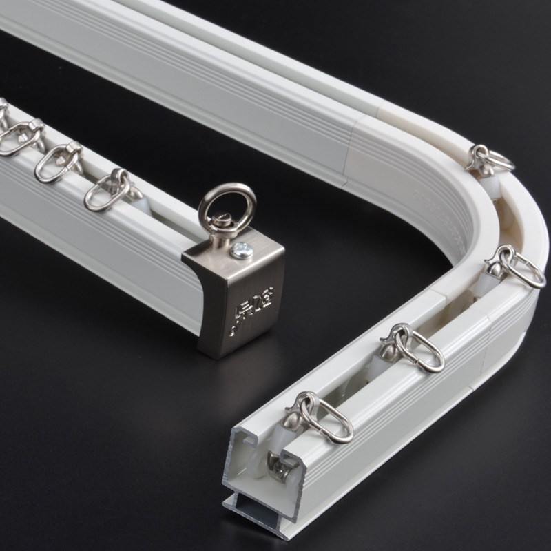 致尚 窗帘轨道铝合金直轨双轨新C生代窗帘杆滑轨单轨静音轨道安装