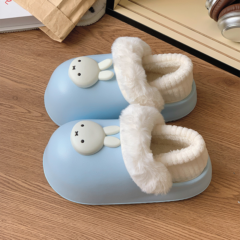 米菲兔棉拖鞋女外穿冬季防滑防水