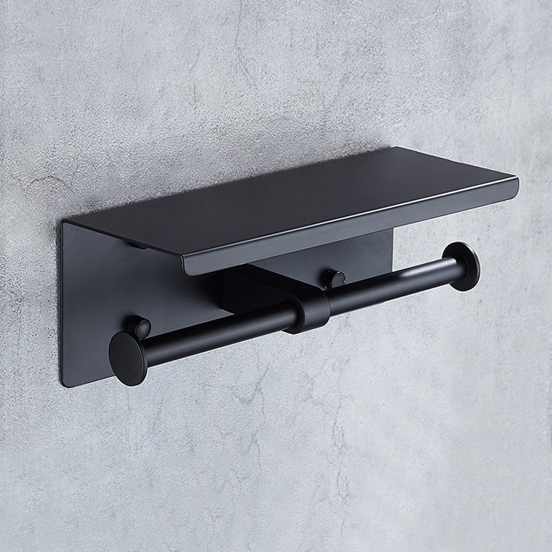 酒店卫生间纸巾架免打孔厕所纸巾盒C304不锈钢卷纸架壁挂式卷纸器