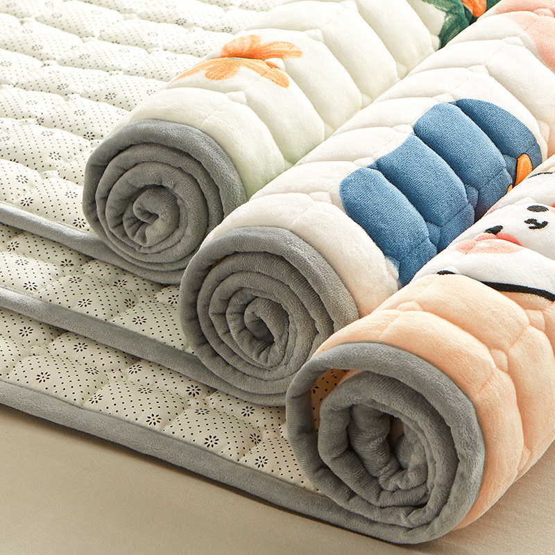 牛奶绒牀垫软垫家用褥子垫被单z人学生宿舍专用毛毯垫加绒被褥铺