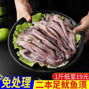 二本足鱿鱼须新鲜鱿鱼须足须腿火锅食材铁板鱿鱼鲜活冷冻海鲜水产