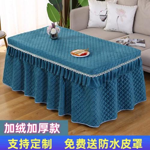 烤火罩新款电炉罩长方形茶几桌布烤火被取暖升降茶几围布罩套加厚