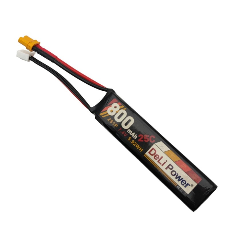 得利DeLipower水弹电池托心电池专业改装电池7.4V S800mah 25C