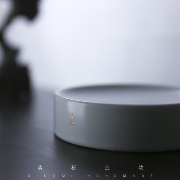 清秘纯手工陶瓷大笔舔墨碟墨海墨池墨蝶大号齐白石同款文房用品