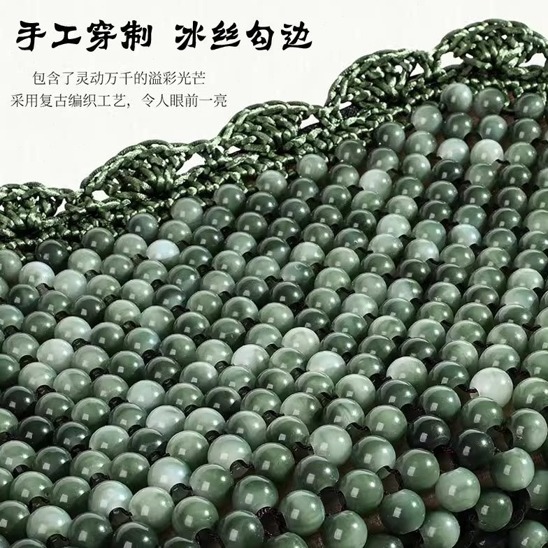 夏季树脂玉石滚珠汽车坐垫珠子办公座椅凉垫单片三件套防滑凉席垫