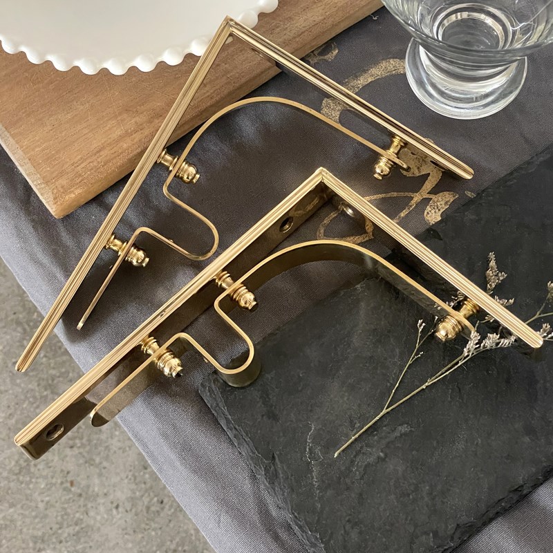 ASSA北欧黄铜o实心铸造简约客厅厨房置物支撑架层架