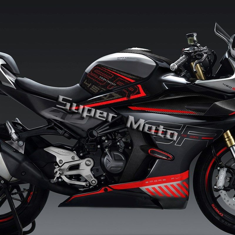 适用春风b450S磨砂油箱贴改装保护贴花版画车身侧边防滑贴