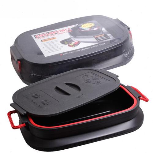 房车车载折叠伸缩垃圾桶37L置物箱 水桶置物桶黑色带盖钓鱼水桶