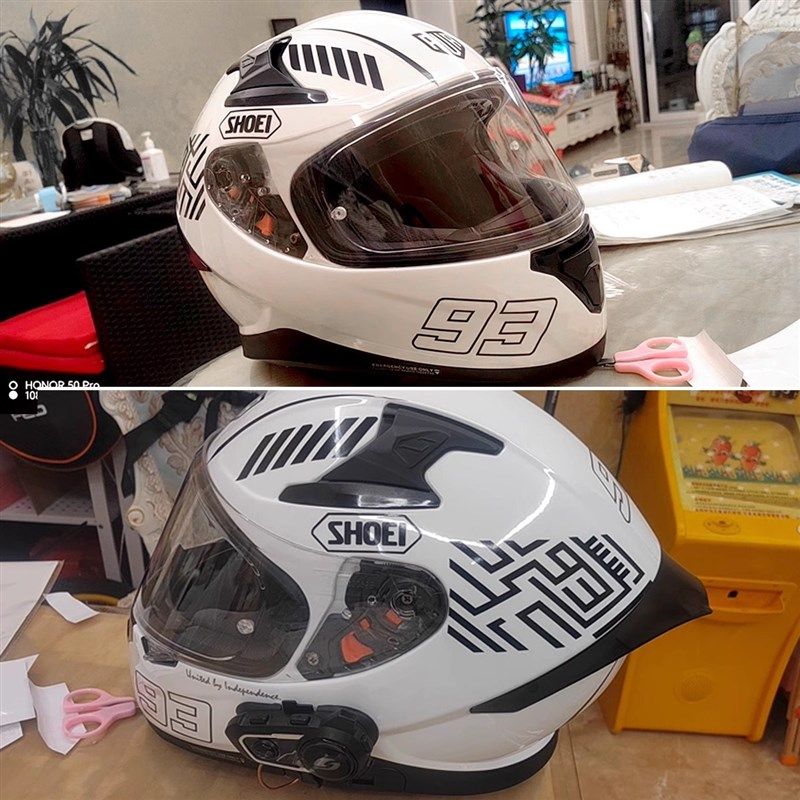 适用46号93号SOEI摩托头盔贴纸崩坏贴花全盔贴画装饰Z拉花反光贴