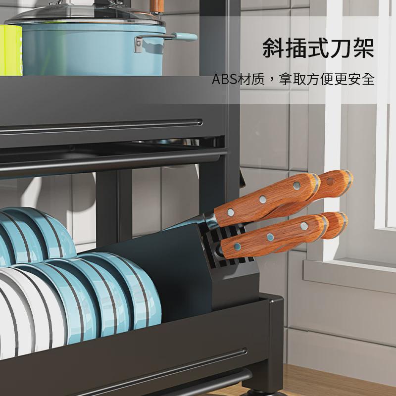 碗碟收纳架碗筷收纳盒晾放碗盘沥水碗架碗柜三层台面厨房置物架