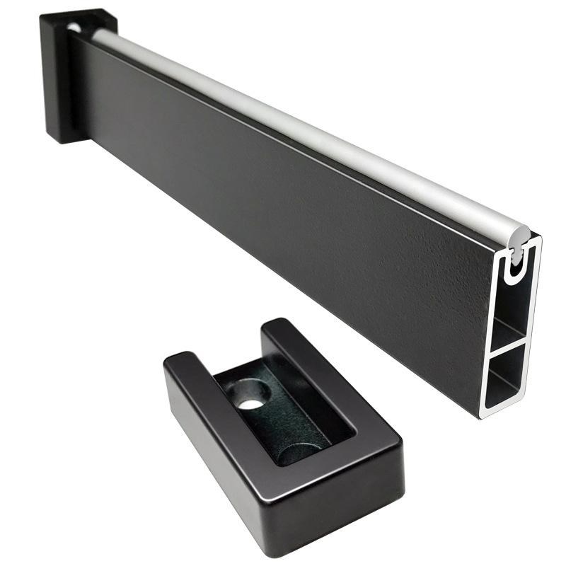 加厚铝合金衣柜挂衣杆衣橱柜子横杆晾衣管柜内衣架杆子法兰座配件