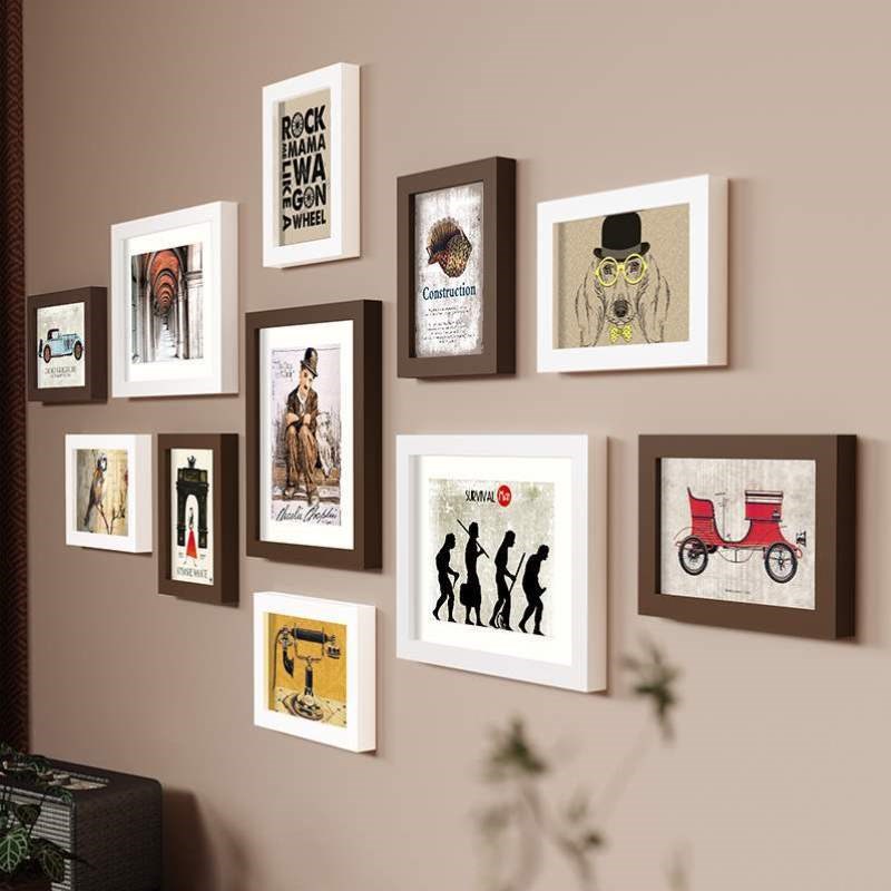 墙照片创意打孔墙相框免客厅装饰组合背景墙相册墙上挂墙装饰相片