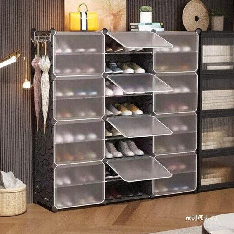 鞋柜收纳c柜一体靠墙门口过道家用入户门多层鞋架新款2024窄小