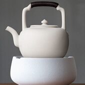 日式 静音银壶煮茶器茶炉小型迷你铁壶陶炉电陶炉 烧水煮茶家用台式