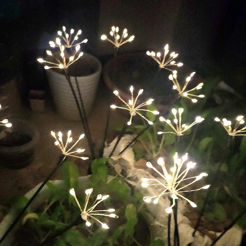太阳能烟花小夜灯小院草坪装饰灯光控蒲公K英阳台花盆庭院防水彩