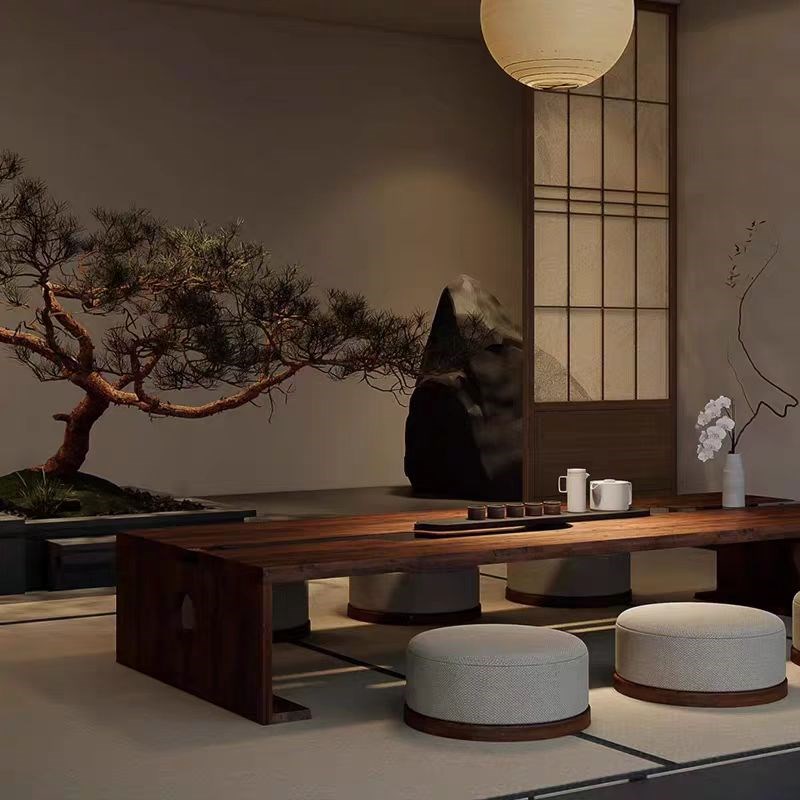 新中式茶桌202k5新款高端日式实木榻榻米矮桌地桌阳台飘窗炕桌家