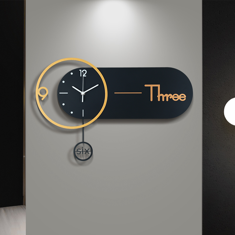 北欧轻奢挂钟客厅家用时尚挂w墙z艺术G装饰石英现代网红创意钟表