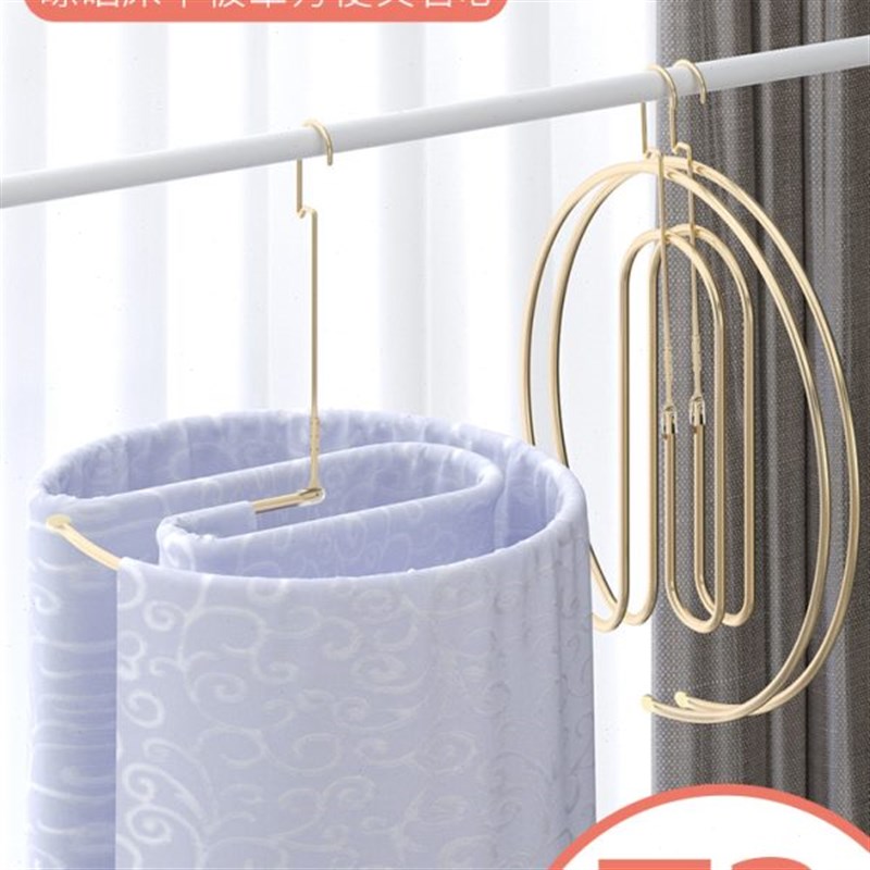 阳台圆形晒被子神器旋转s晾衣架不锈钢螺旋套衣架式晒衣架床单凉