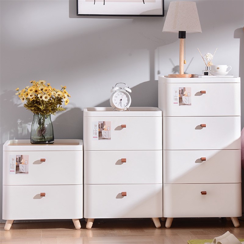 床头收纳柜子抽屉k式塑料卫生间厨房卧室杂物家用置物多层储物柜