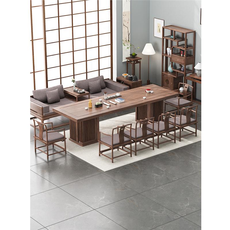 新中式沙发床白蜡木原木罗汉椅罗汉榻床塌泡茶桌罗汉床茶桌台组合