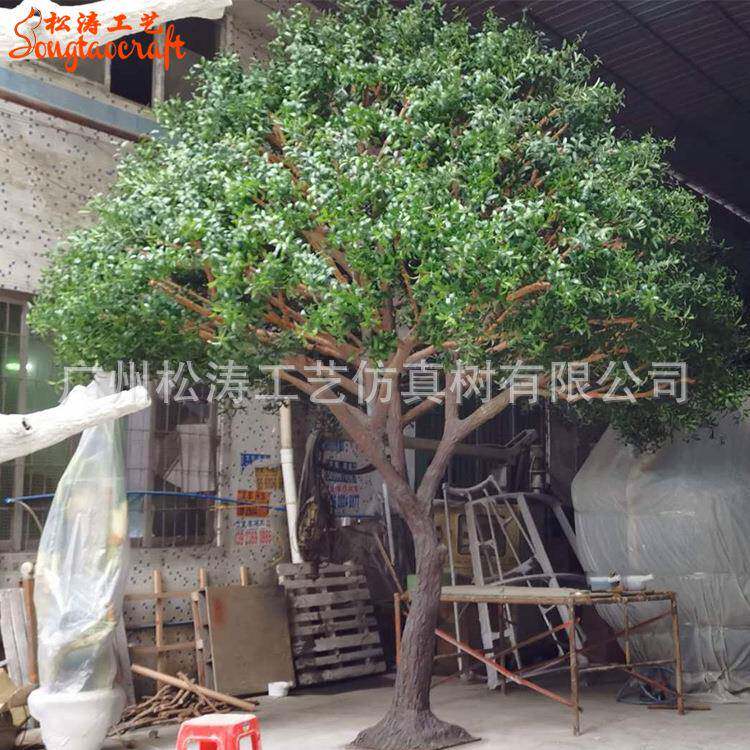 大型玻璃钢仿真橄榄树仿真绿植人造橄榄树餐厅学校室内户外装饰